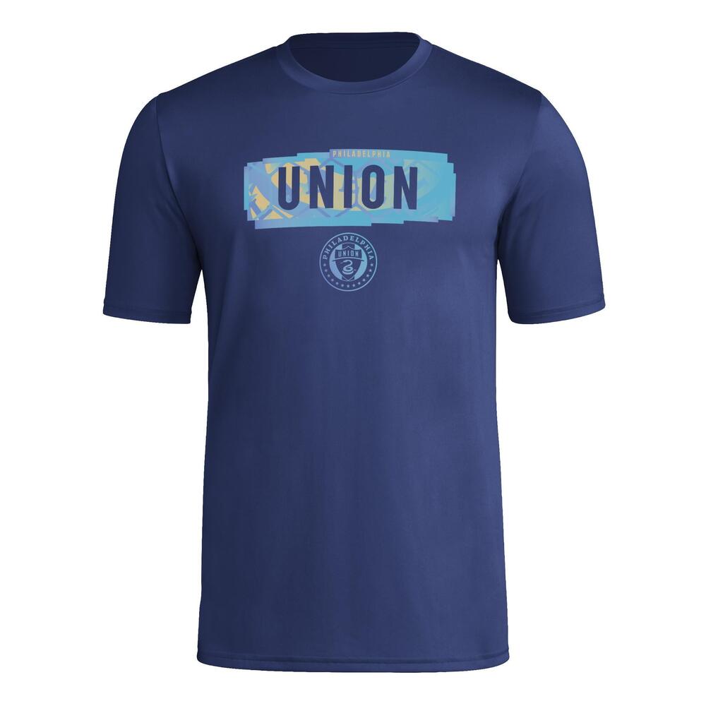 Adidas Mens Philadelphia Union Mls Short Sleeve T-Shirt Navy Blue